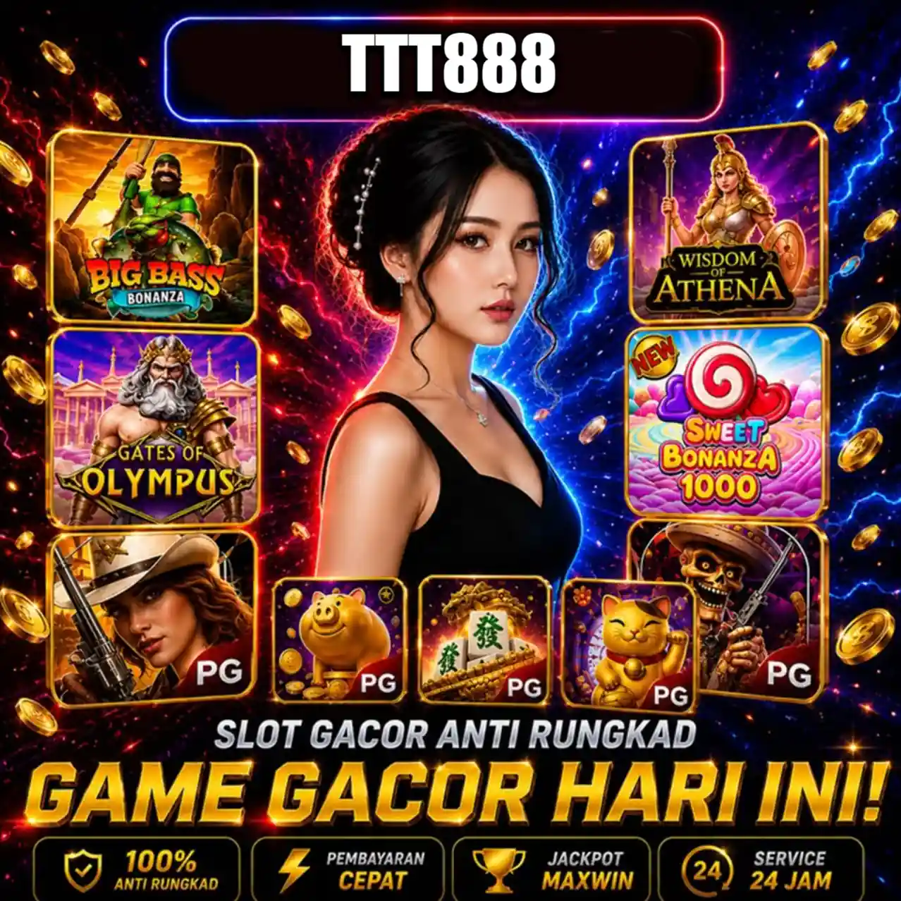 Banner Aplikasi TTT888 dengan akses permainan digital