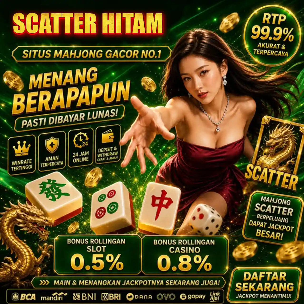 Banner Aplikasi SCATTER HITAM dengan akses permainan digital