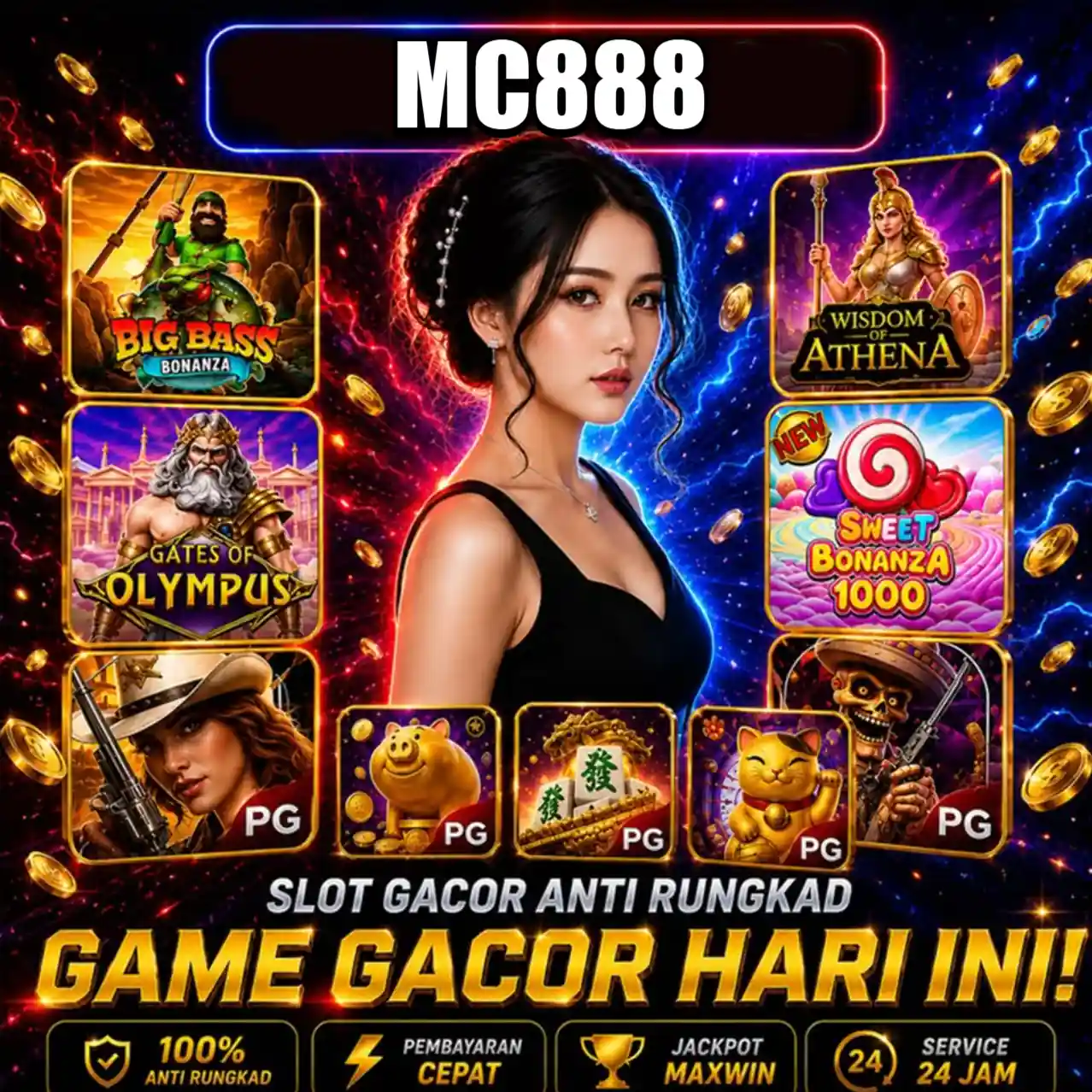 Banner Aplikasi MC888 dengan akses permainan digital