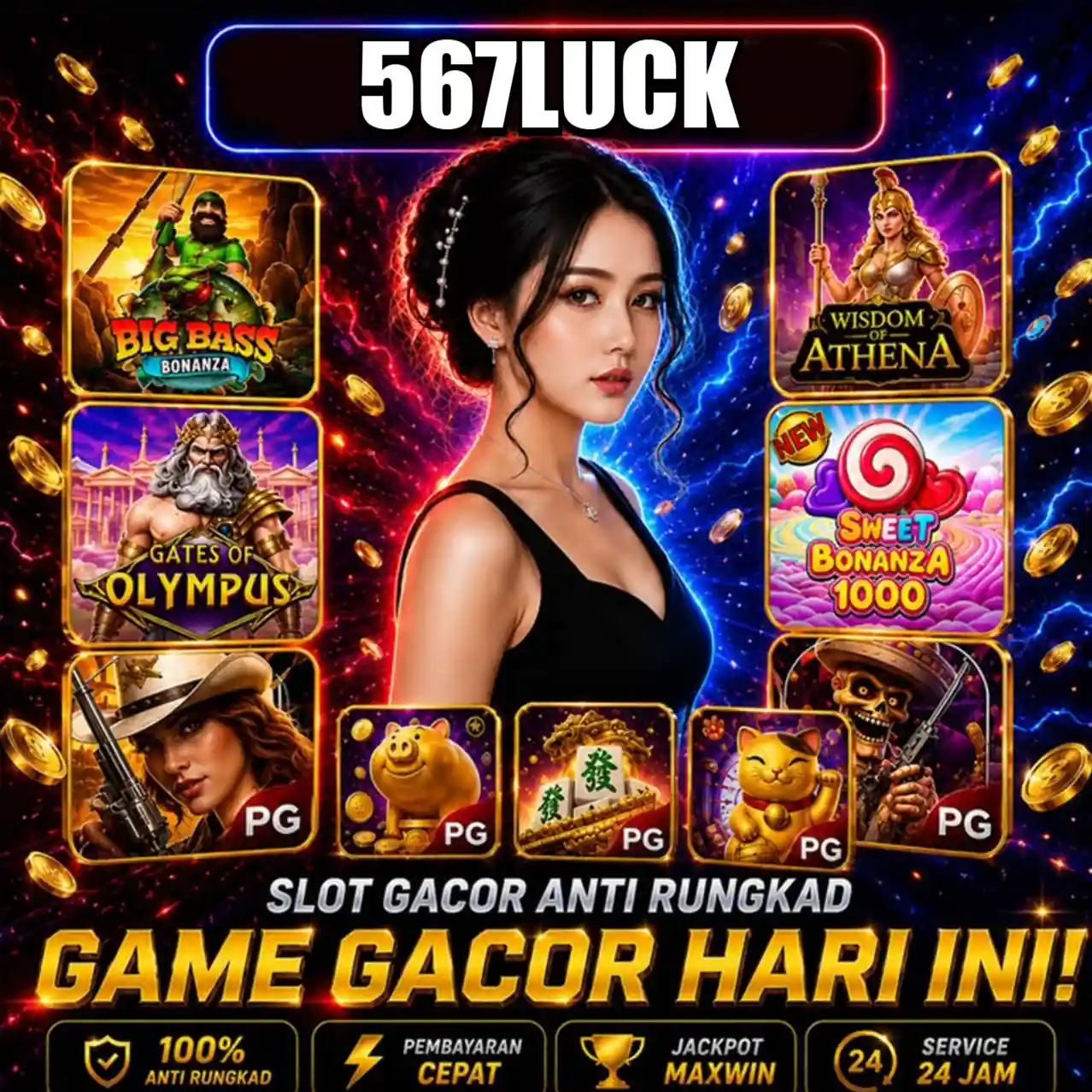Banner Aplikasi 567LUCK dengan akses permainan digital