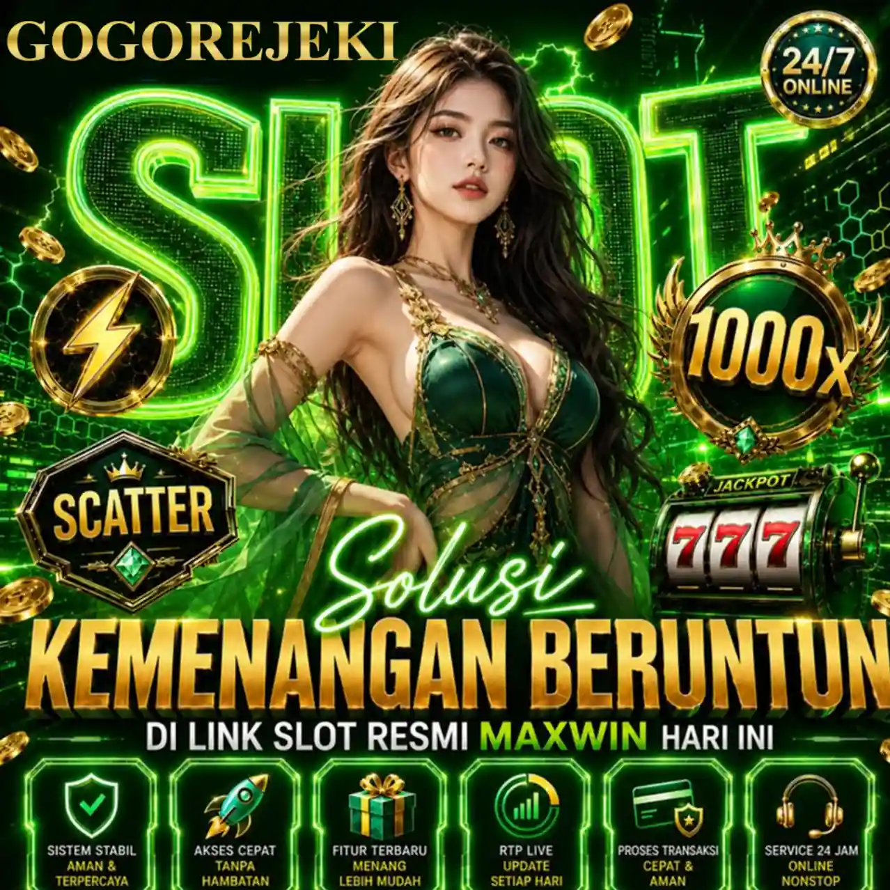 Banner Aplikasi GOGOREJEKI dengan akses permainan digital