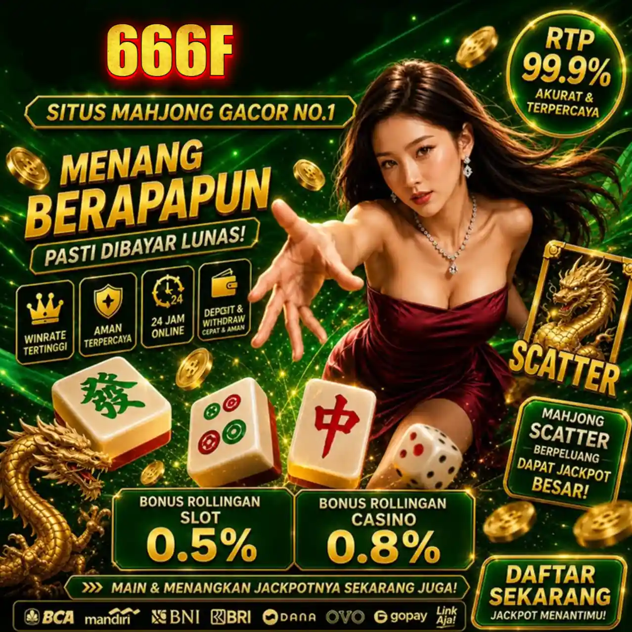 Banner Aplikasi 666F dengan akses permainan digital
