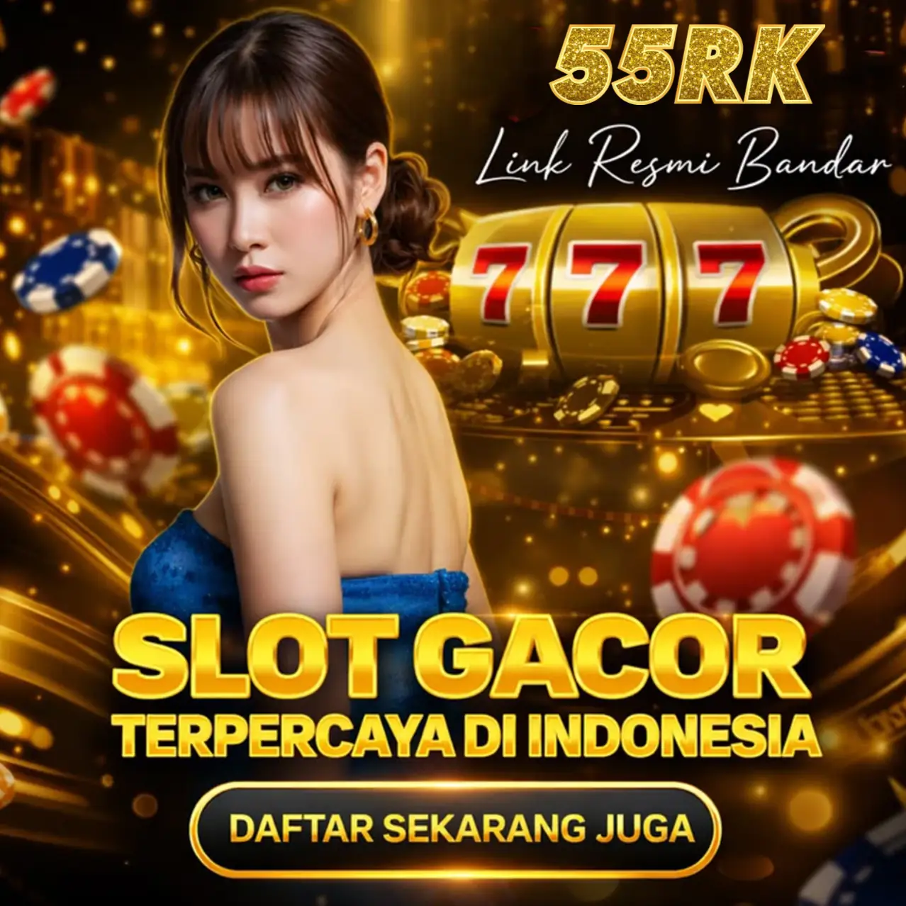 Banner Aplikasi 55RK dengan akses permainan digital
