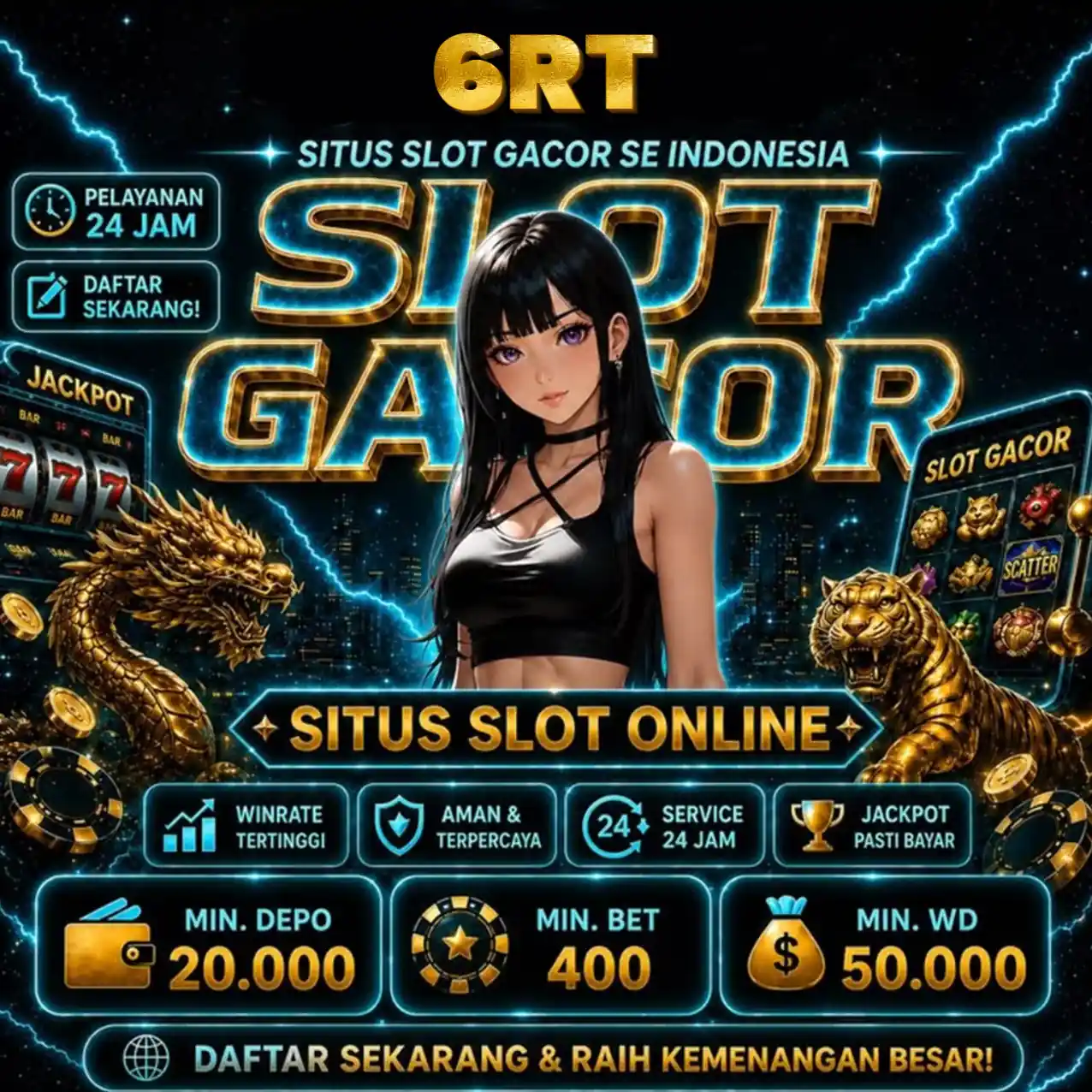 Banner Aplikasi 6RT dengan akses permainan digital