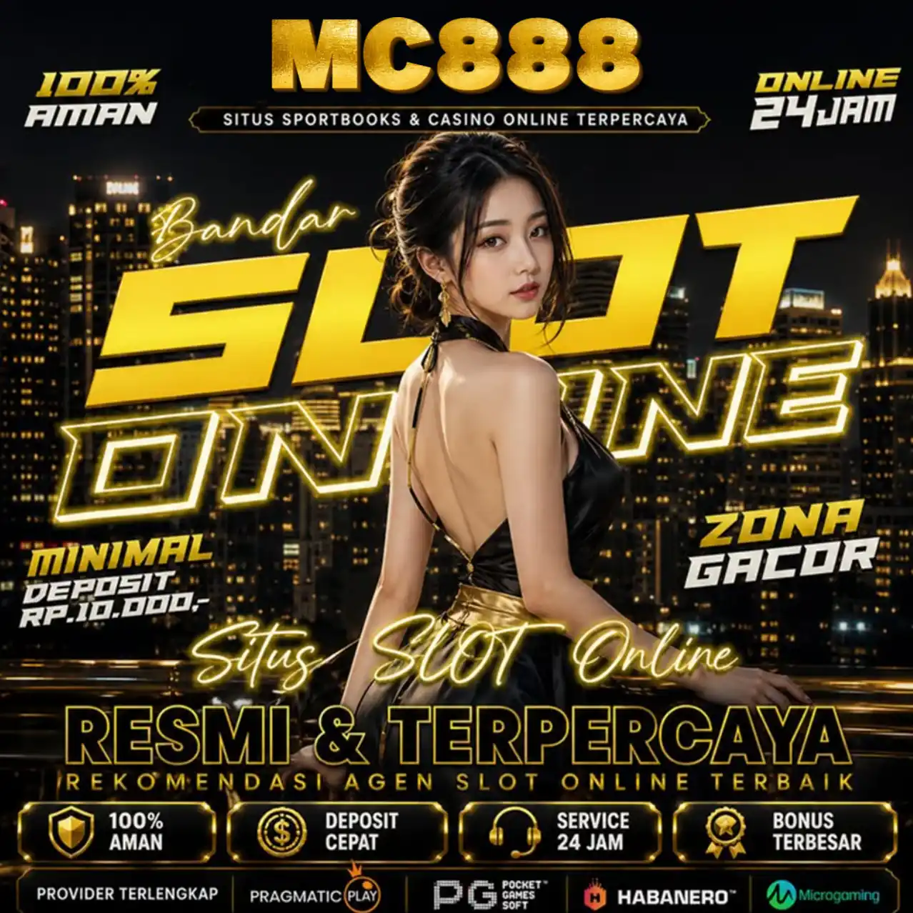 Banner Aplikasi MC888 dengan akses permainan digital