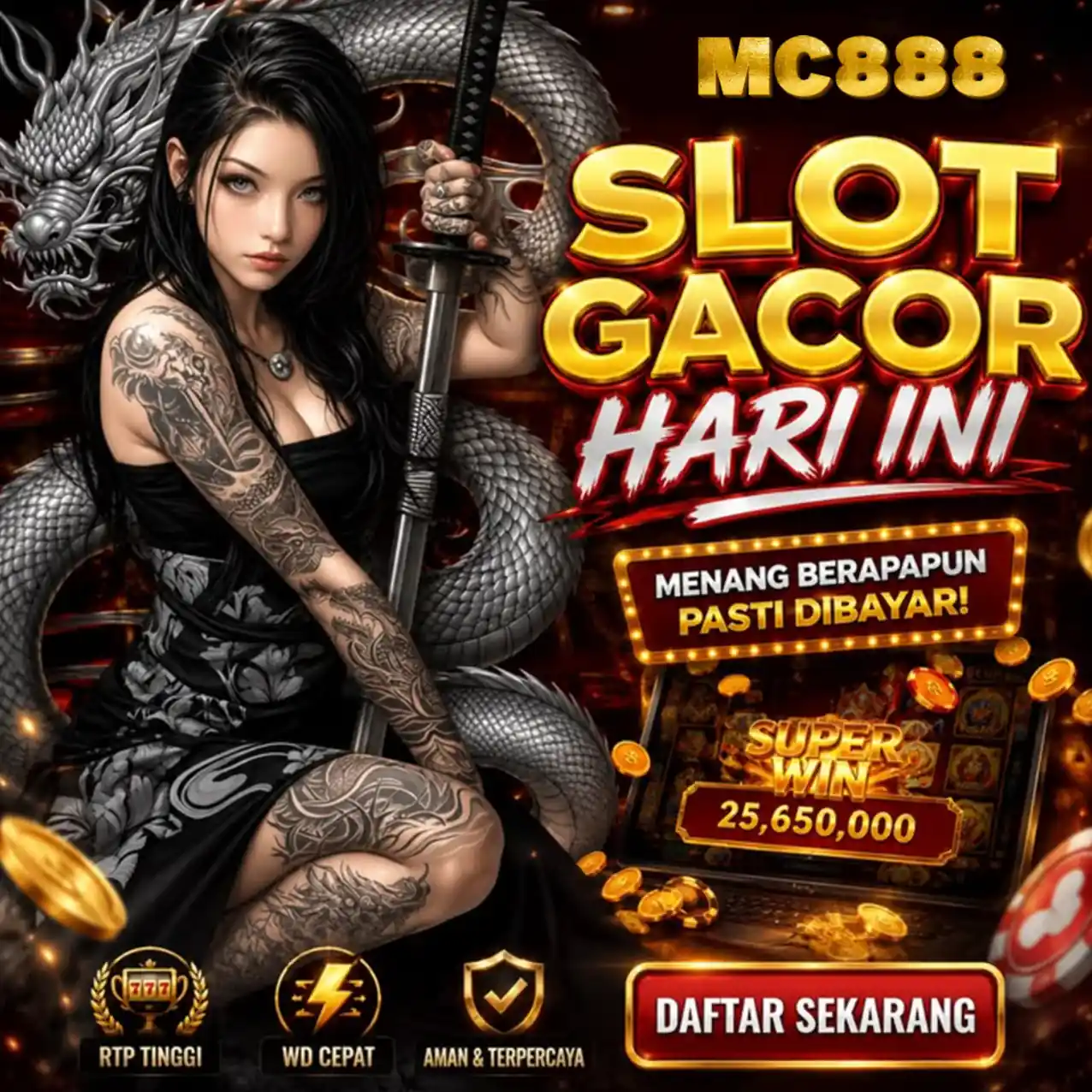 Banner Aplikasi MC888 dengan akses permainan digital