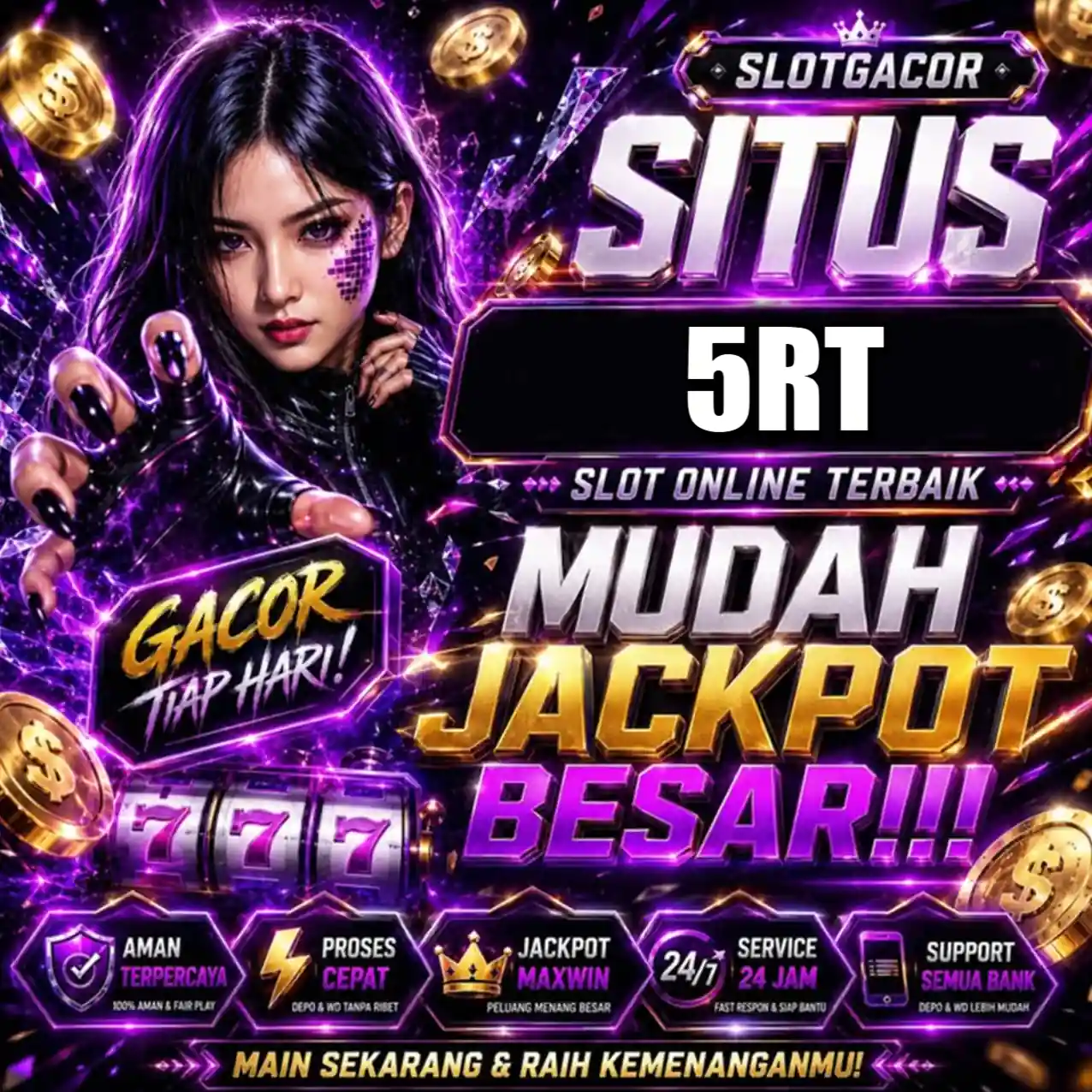 Tampilan utama aplikasi 5RT dengan akses permainan digital
