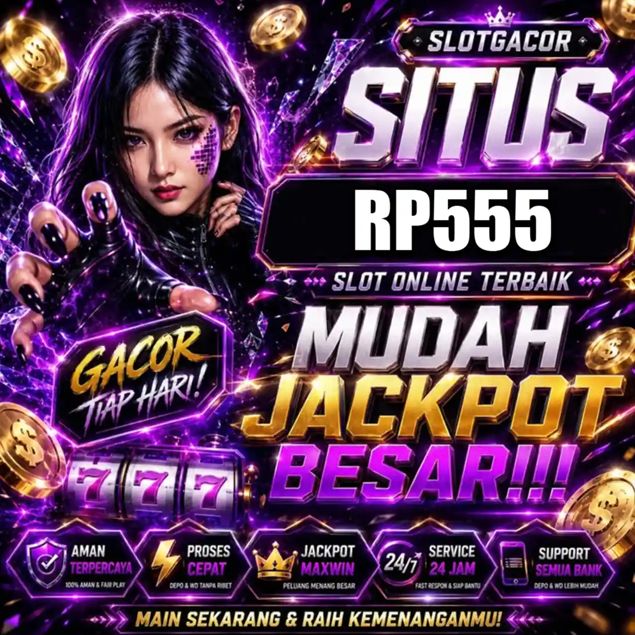 Banner Aplikasi RP555 dengan akses permainan digital