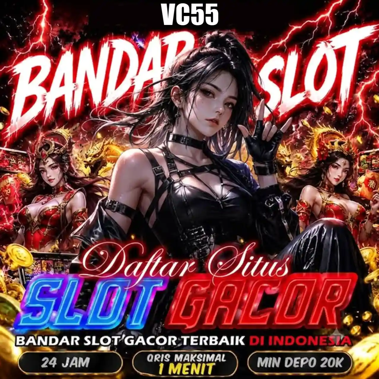 Banner Aplikasi VC55 dengan akses permainan digital