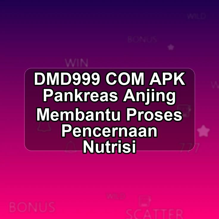 DMD999.COM APK +| Pankreas Anjing Membantu Proses Pencernaan Nutrisi