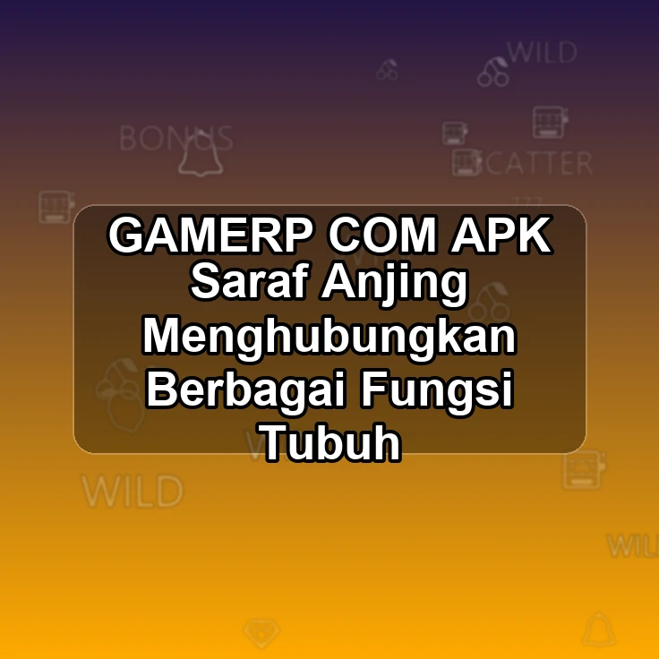 GAMERP.COM APK ++ Saraf Anjing Menghubungkan Berbagai Fungsi Tubuh