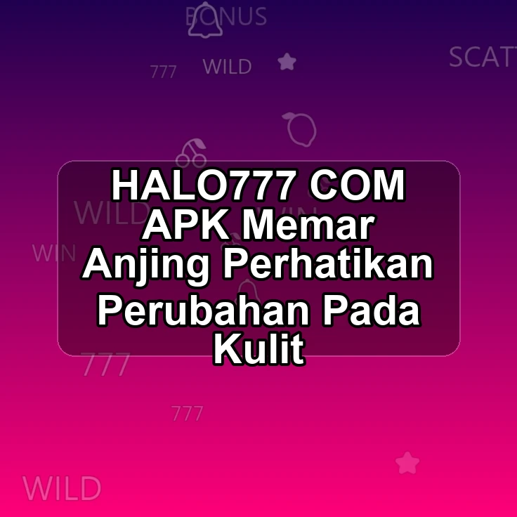 HALO777.COM APK )) Memar Anjing Perhatikan Perubahan Pada Kulit