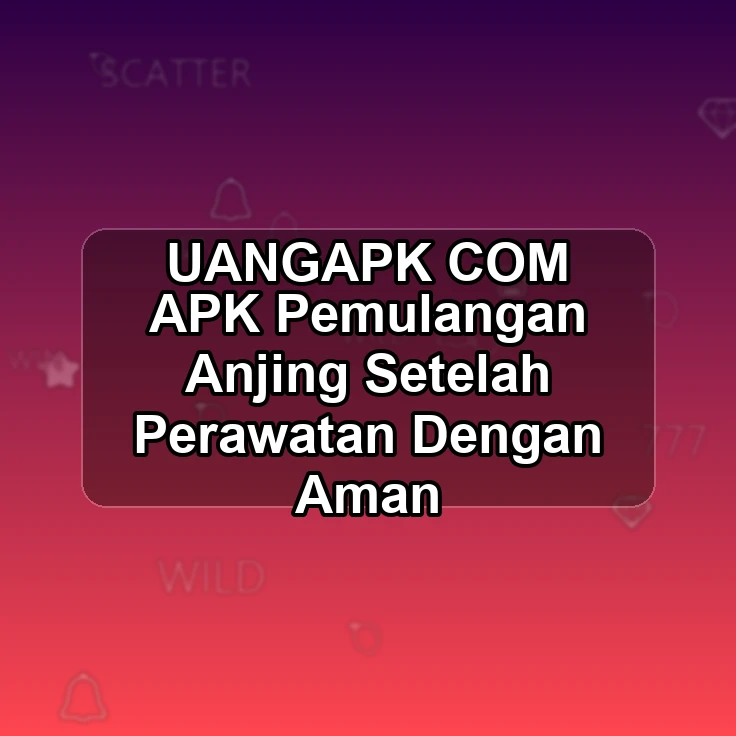 UANGAPK.COM APK <: Pemulangan Anjing Setelah Perawatan Dengan Aman